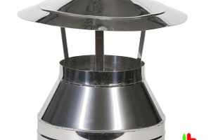 Зонт-оголовок, ф115/200, (нерж 430/нерж 430)