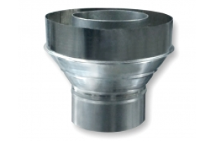 Переходник с одностенной трубы на двухстенную (430) ф150/220