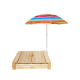 Песочница из дерева ComfortProm с зонтом и крышкой