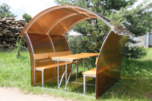 Беседка "ComfortProm Астра" с зашитыми стенками - 2 метра БЕСПЛАТНАЯ ДОСТАВКА