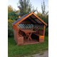Беседка деревянная ComfortProm с двухскатной крышей 2x2 метра