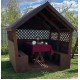 Беседка деревянная ComfortProm с двухскатной крышей 2x2 метра