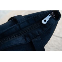 Сумка шоппер женская черная на молнии на плечо