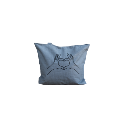 Сумка шоппер женская серая на молнии на плечо