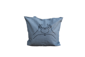 Сумка шоппер женская серая на молнии на плечо