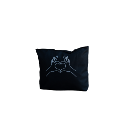 Сумка шоппер женская черная на молнии на плечо